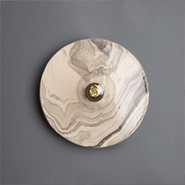 Bog Oak Marbled Wall Light